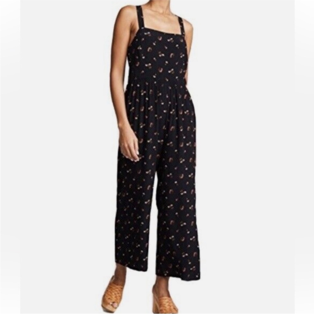 Women's Black Floral Jumpsuit